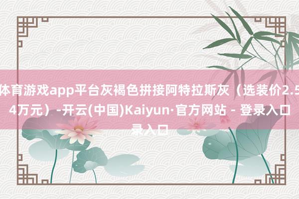 体育游戏app平台灰褐色拼接阿特拉斯灰（选装价2.54万元）-开云(中国)Kaiyun·官方网站 - 登录入口