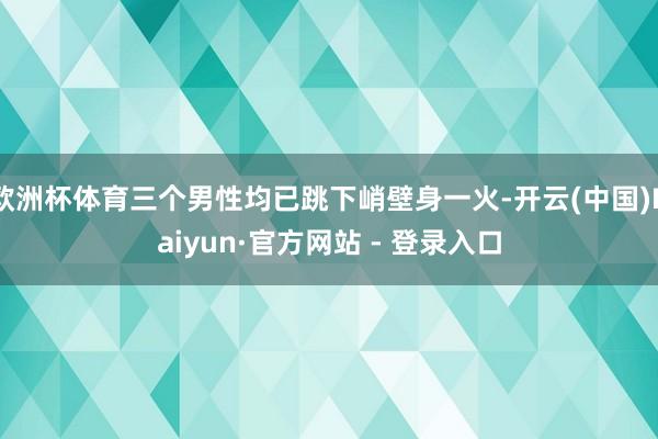 欧洲杯体育三个男性均已跳下峭壁身一火-开云(中国)Kaiyun·官方网站 - 登录入口